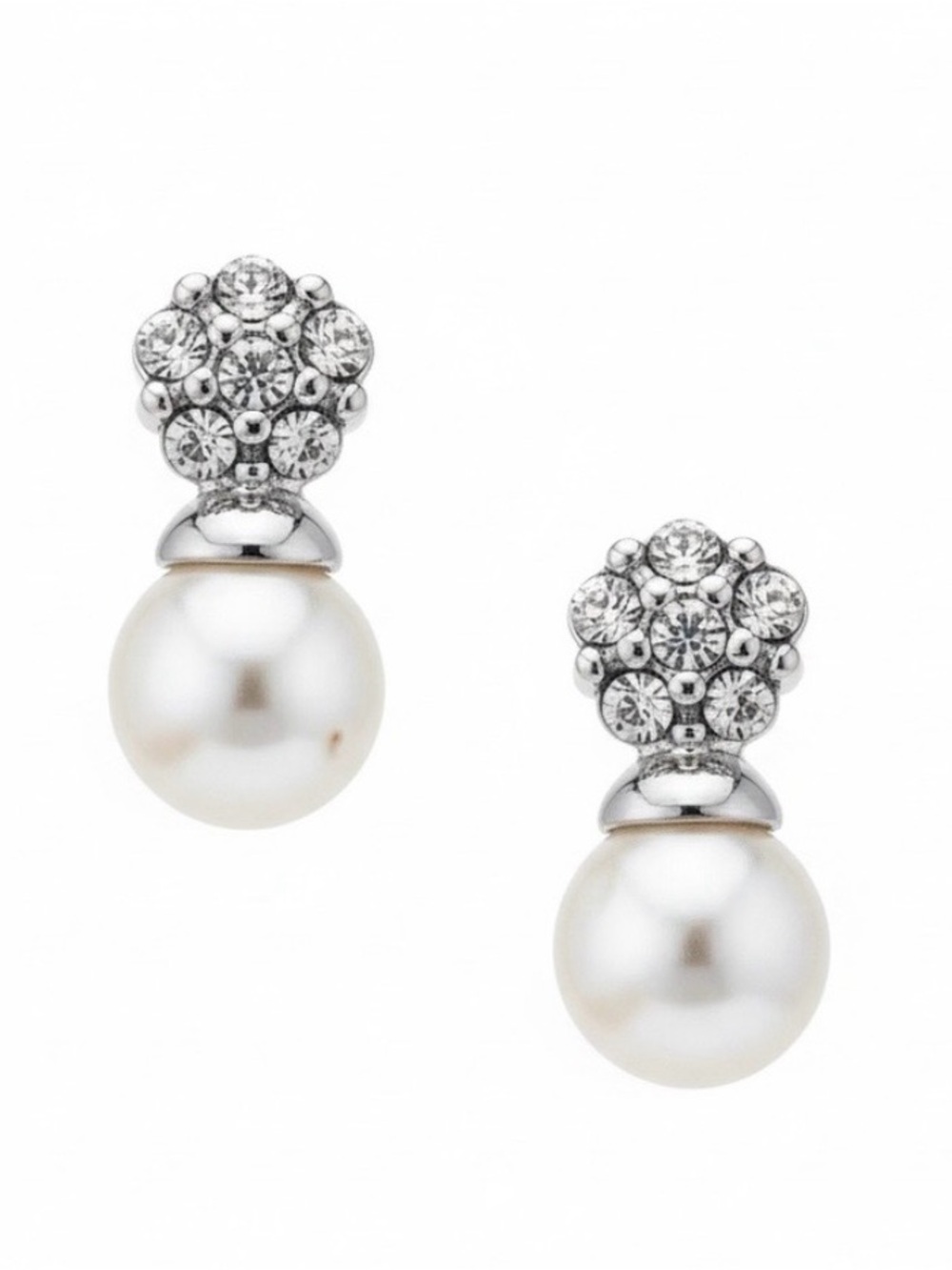 Swarovski Crystal & Pearl Pavè Drop Earring
